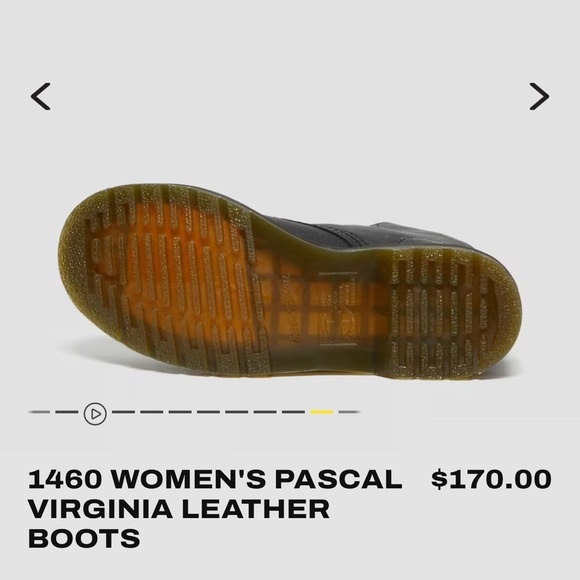 Dr. Martens 1460 Virgina Pascal black leather boots women’s - Picture 2 of 15